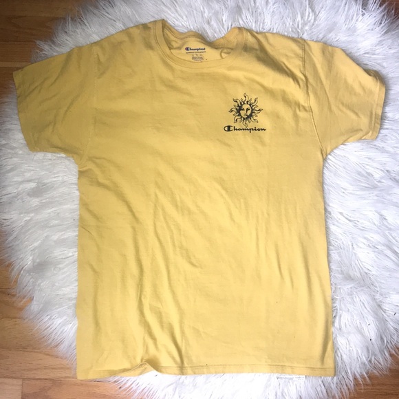 Champion Sun Graphic Short Sleeve Tee in Mustard Yellow Size Medium - Picture 6 of 8